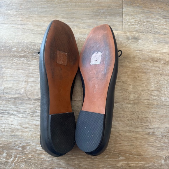 Madewell Womens The Anelise Ballet Flat Size 9.5 Black Bow NN901 Leather Slip On - Picture 10 of 10